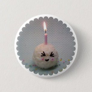 Badge Rond 5 Cm Joyeux anniversaire Onigiri - bouton