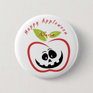 Badge Rond 5 Cm Joyeux Appleween Jack O'lantern Thunder_Cove