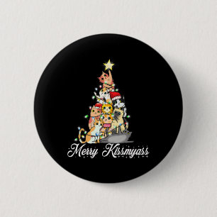 Badge Rond 5 Cm Joyeux Baiser Mon Amusement Lumieres de Noel