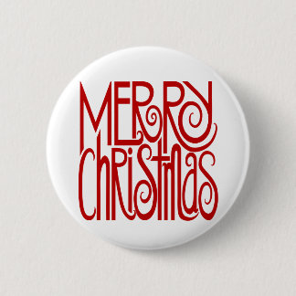 Badge Rond 5 Cm Joyeux Bouton rouge Noël