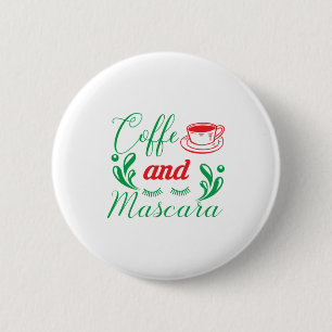 Badge Rond 5 Cm Joyeux Café Xmas Et Mascara