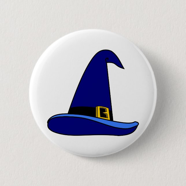 Badge Rond 5 Cm Joyeux Casquette de sorcière Halloween (Devant)