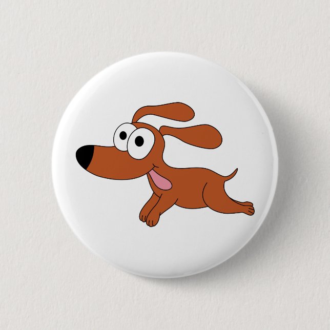 Badge Rond 5 Cm Joyeux chien (Devant)