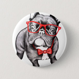 Badge Rond 5 Cm Joyeux chien