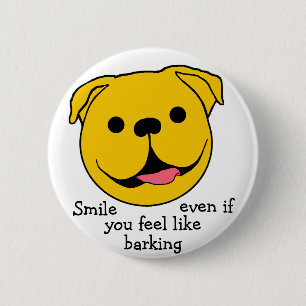 Badge Rond 5 Cm Joyeux chien de visage