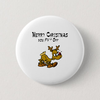 Badge Rond 5 Cm Joyeux Chrismas maintenant F*ck