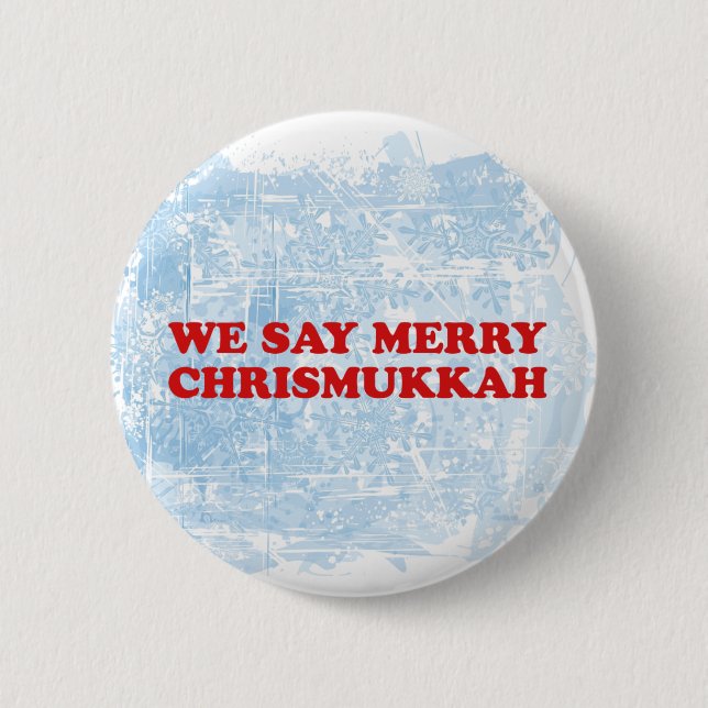 Badge Rond 5 Cm joyeux chrismukkah (Devant)