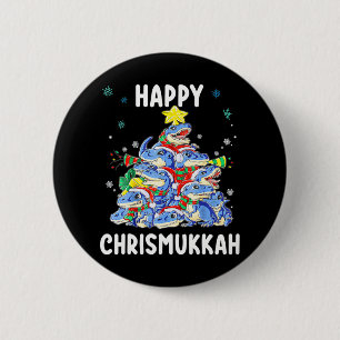 Badge Rond 5 Cm Joyeux Chrismukkah Funny Hanoukka Noël juif