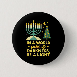 Badge Rond 5 Cm Joyeux Chrismukkah Joyeux Noël Bonne Hanouka J