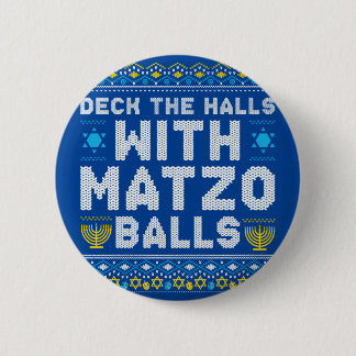 Badge Rond 5 Cm Joyeux Chrismukkah Noël juif Hanouka
