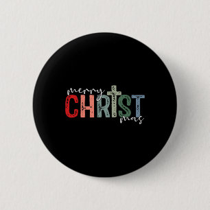 Badge Rond 5 Cm Joyeux Christ Mas Christian Dieu à Noël
