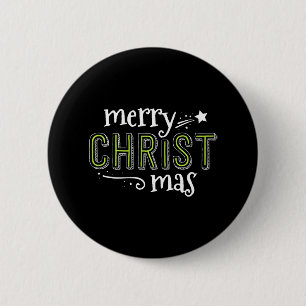 Badge Rond 5 Cm Joyeux Christ Mas Christian Jesus Noël Sud
