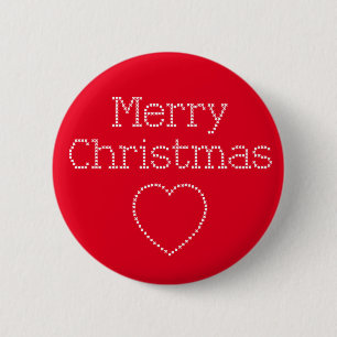 Badge Rond 5 Cm Joyeux croix de Noël