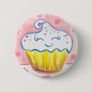 Badge Rond 5 Cm Joyeux Cupcake Valentine Button Pin