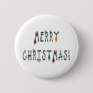 Badge Rond 5 Cm Joyeux décor de Noël