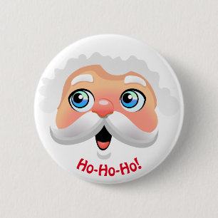 Badge Rond 5 Cm Joyeux dessin du Père Noël