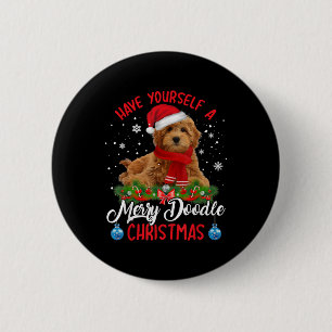 Badge Rond 5 Cm Joyeux Doodle Yorkshire Terrier Dog Joyeux Yorkshi