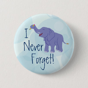 Badge Rond 5 Cm Joyeux éléphant