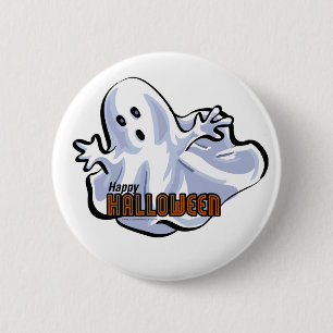 Badge Rond 5 Cm Joyeux fantôme d'Halloween