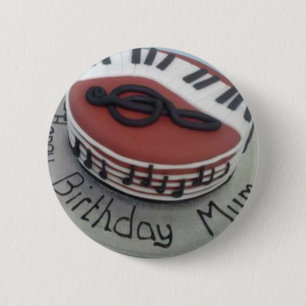 Badge Rond 5 Cm Joyeux gâteau de maman d'anniversaire
