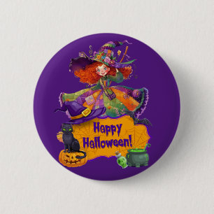 Badge Rond 5 Cm Joyeux Halloween