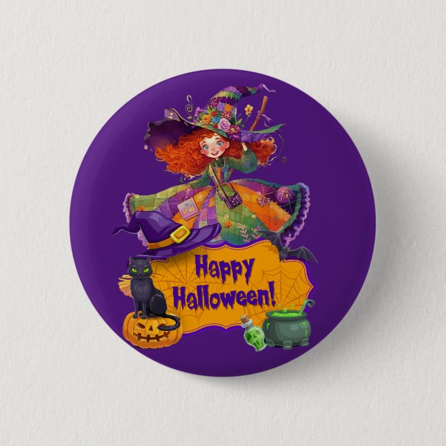 Badge Rond 5 Cm Joyeux Halloween (Devant)