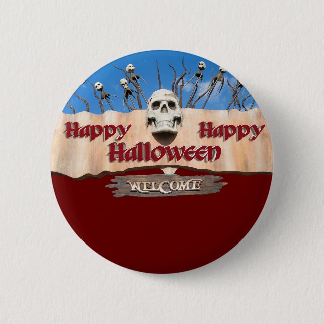 Badge Rond 5 Cm Joyeux Halloween (Devant)