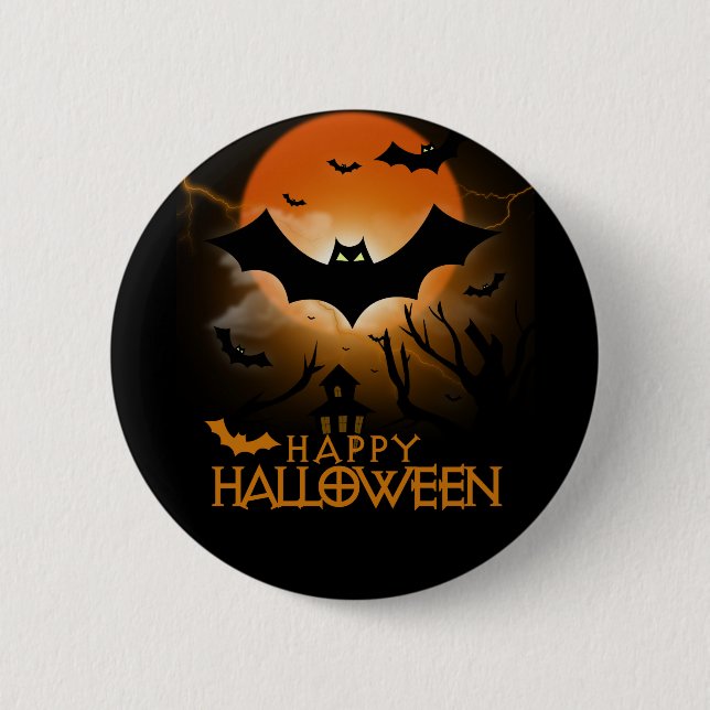 Badge Rond 5 Cm Joyeux Halloween (Devant)