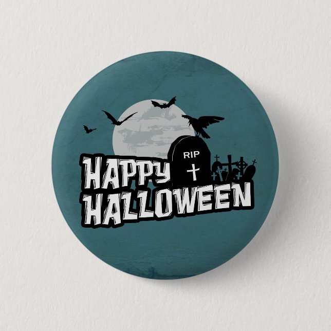 Badge Rond 5 Cm Joyeux Halloween (Devant)