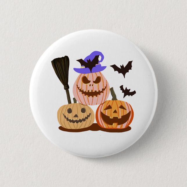 Badge Rond 5 Cm Joyeux Halloween (Devant)