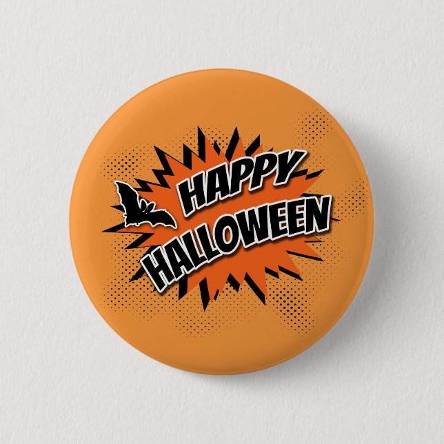 Badge Rond 5 Cm Joyeux Halloween (Devant)