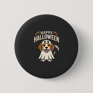 Badge Rond 5 Cm Joyeux Halloween Beagle Chien Design_1