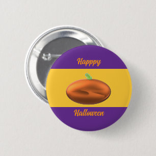 Badge Rond 5 Cm Joyeux Halloween Citrouille
