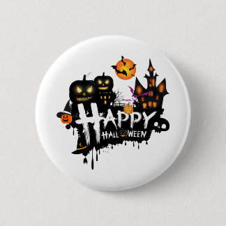 Badge Rond 5 Cm Joyeux Halloween mignon Fantôme drôle