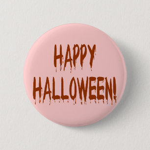 Badge Rond 5 Cm Joyeux Halloween sanglant