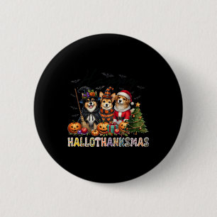 Badge Rond 5 Cm Joyeux Halloween Thanksgiving Noël Amoureux de les