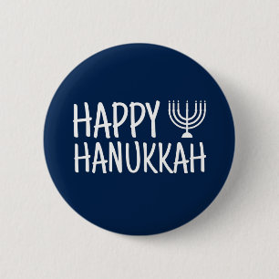 Badge Rond 5 Cm Joyeux Hanouka