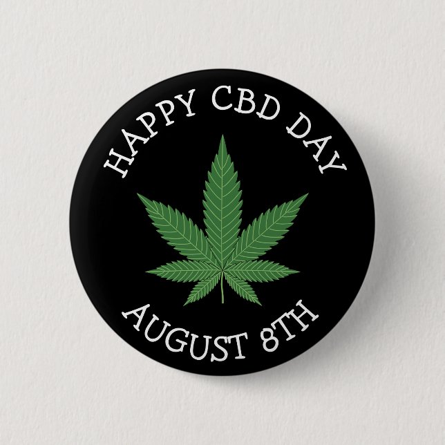 Badge Rond 5 Cm Joyeux jour CBD Fantastiques vacances (Devant)