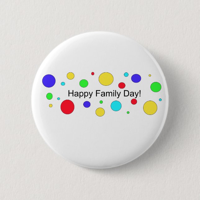 Badge Rond 5 Cm Joyeux Jour de la Famille ! (Devant)
