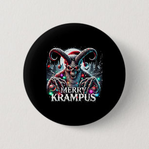 Badge Rond 5 Cm Joyeux Krampus Noël Krampus Arrive En Ville