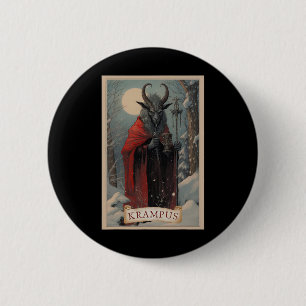 Badge Rond 5 Cm Joyeux Krampus Noël Xmas Horreur Sweat Ugly E
