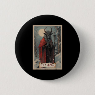 Badge Rond 5 Cm Joyeux Krampus Noël Xmas Horreur Sweat Ugly E