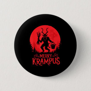 Badge Rond 5 Cm Joyeux Krampus Noël Xmas Horreur Sweat Ugly Noël E