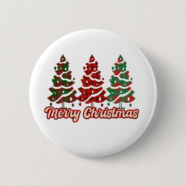 Badge Rond 5 Cm Joyeux léopard de Noël (Devant)