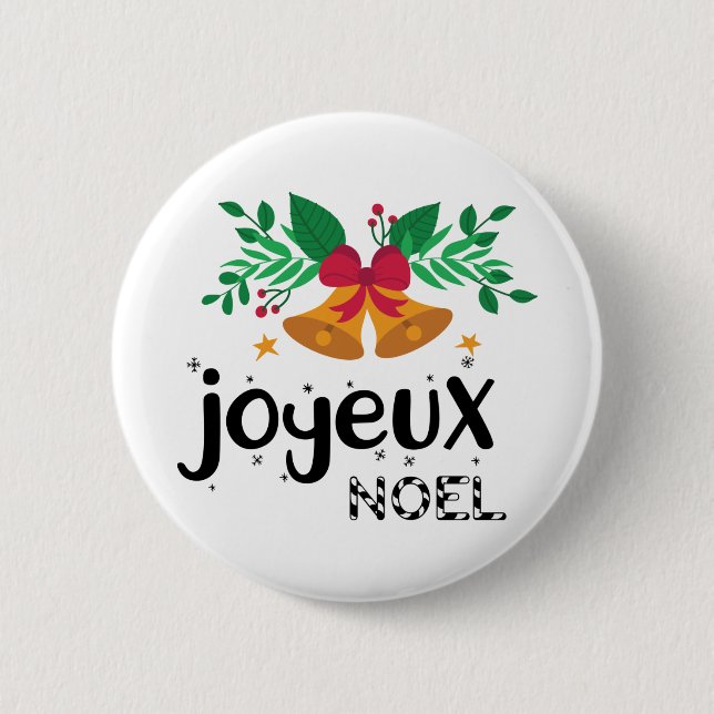 Badge Rond 5 Cm Joyeux Noel (Devant)