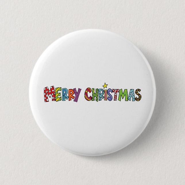 Badge Rond 5 Cm Joyeux Noël (Devant)
