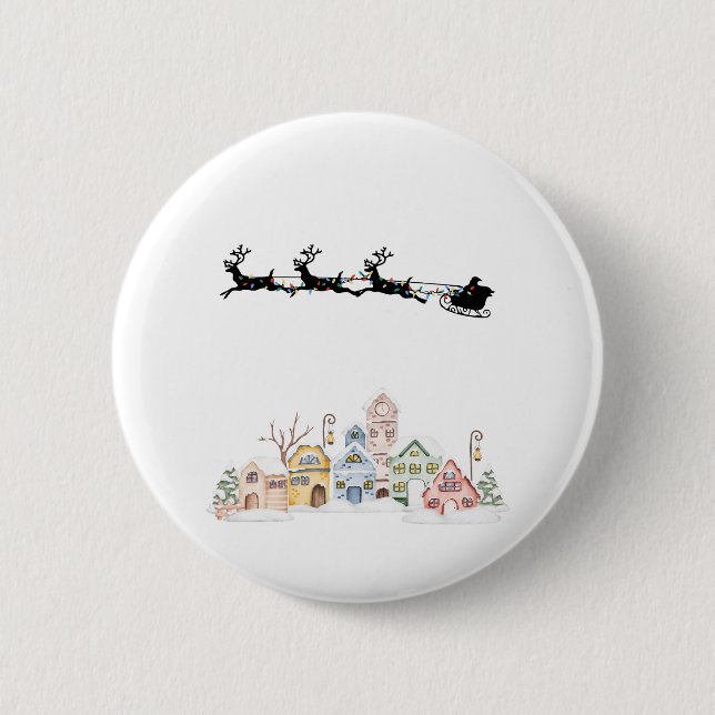 Badge Rond 5 Cm Joyeux Noël (Devant)