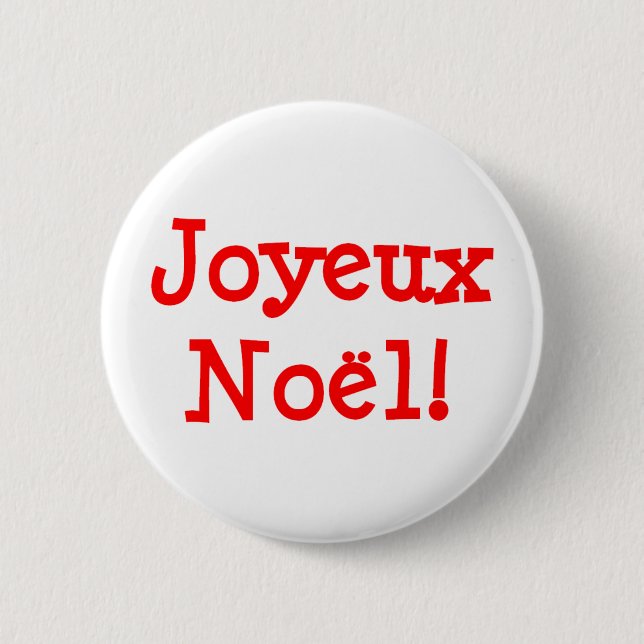 Badge Rond 5 Cm Joyeux Noel (Devant)