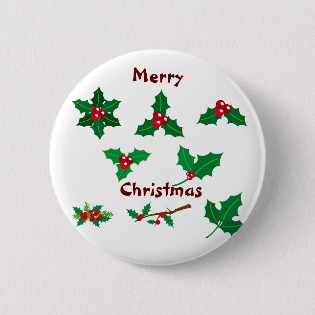 Badge Rond 5 Cm Joyeux Noël (Devant)