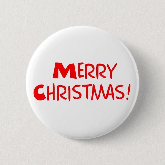Badge Rond 5 Cm Joyeux Noël (Devant)